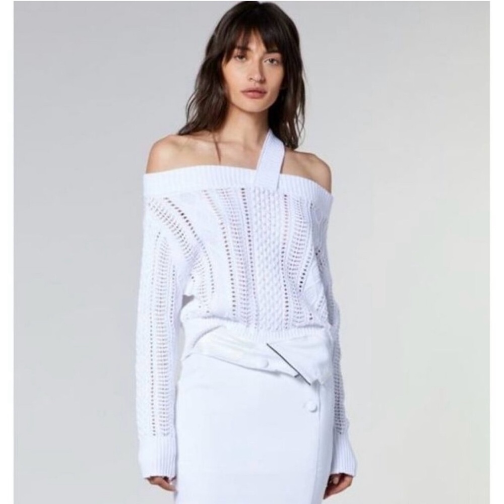 RtA White Off-Shoulder Sweater